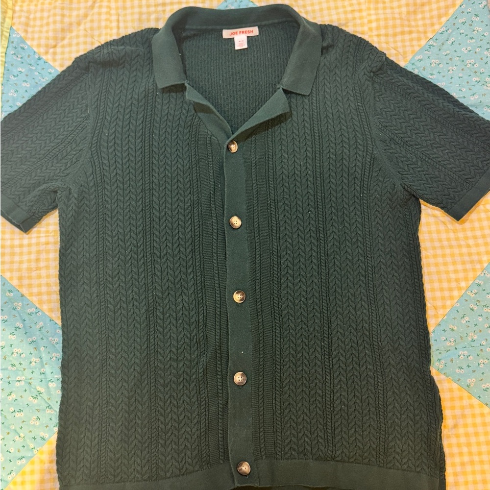 Joe Fresh Olive Textured Knit Top